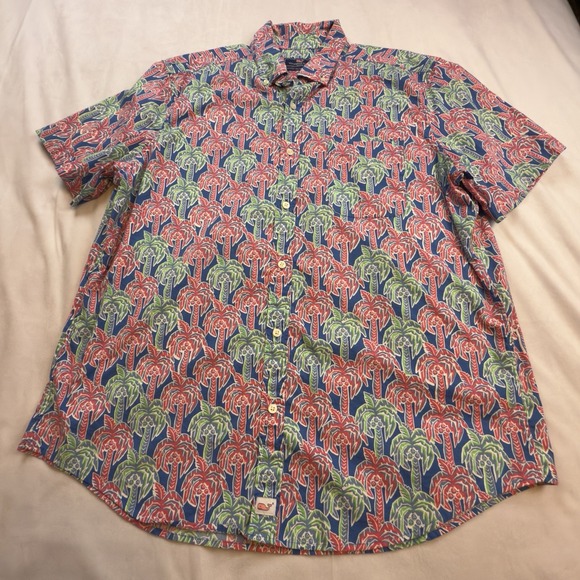 Vineyard Vines Men's Classic Fit Murray Shirt Palm Trees Sz XL - Picture 1 of 10